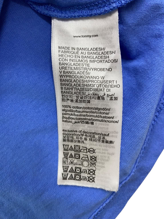 TOMMY HILFIGER T-Shirt Logo Blu da Uomo XS