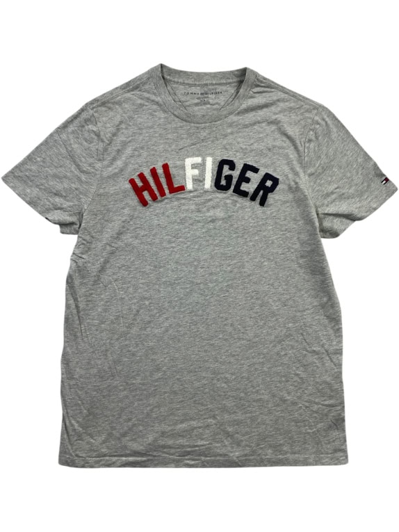 TOMMY HILFIGER T-Shirt Logo Print Γκρι Ανδρικό S