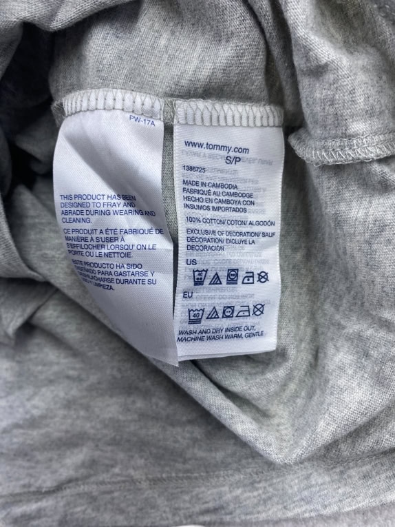 TOMMY HILFIGER T-Shirt Logo Print Γκρι Ανδρικό S