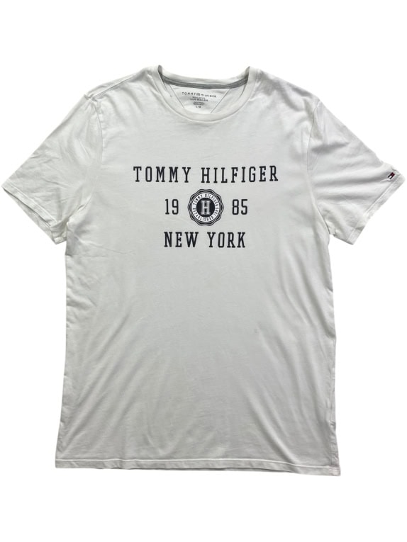 TOMMY HILFIGER T-Shirt Logo Print Λευκό Ανδρικό M