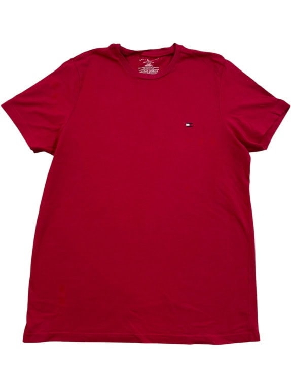 TOMMY HILFIGER T SHIRT MINIMAL ΚΟΚΚΙΝΟ ΑΝΤΡΙΚΟ PRE OWNED M