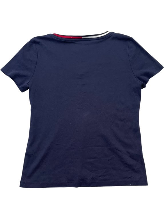 TOMMY HILFIGER T SHIRT MINIMAL NAVY WOMEN PRE OWNED S