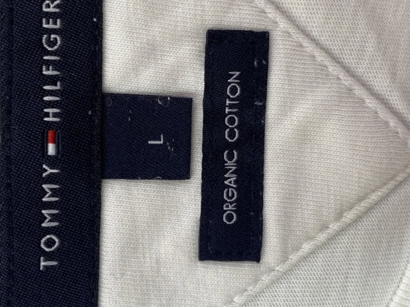 TOMMY HILFIGER T SHIRT MINIMAL OFF WHITE UOMO PRE OWNED L