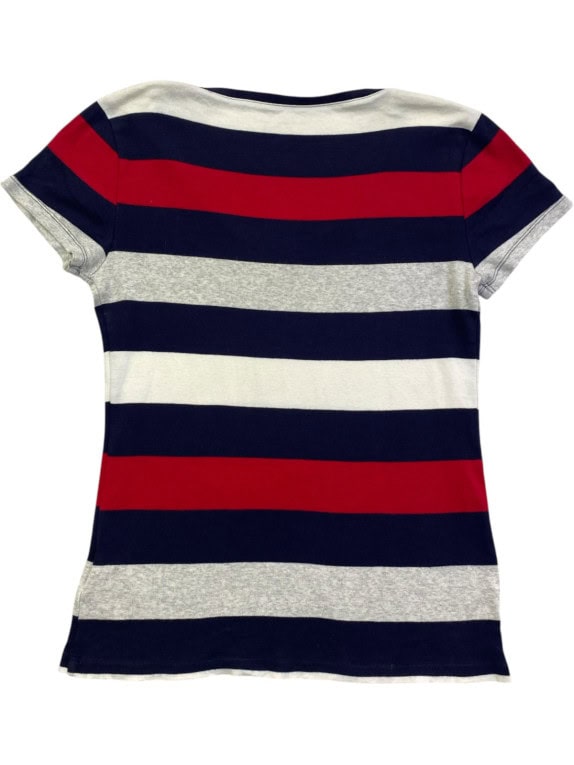 TOMMY HILFIGER T SHIRT ΡΙΓΕ NAVY ΚΟΚΚΙΝΟ ΓΥΝΑΙΚΕΙΟ PRE OWNED L