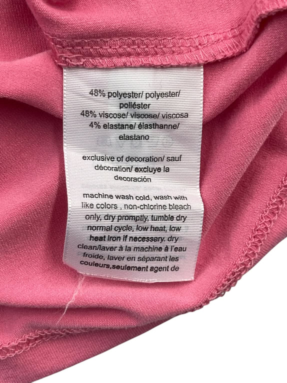 Tommy Hilfiger T-Shirt Ροζ με Βολάν Μανίκια