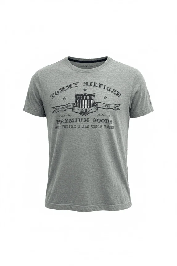TOMMY HILFIGER T-Shirt Vintage Premium Goods Γκρι Ανδρικό Medium