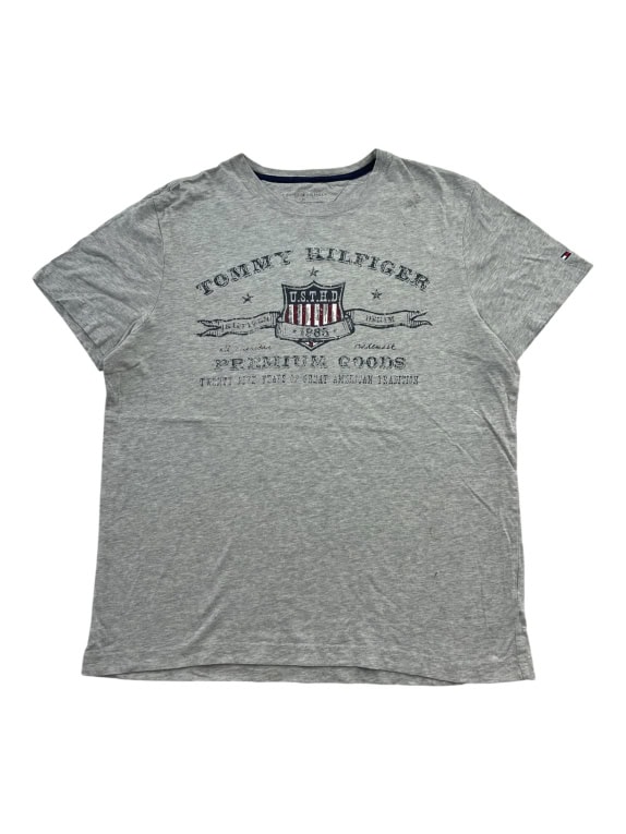 TOMMY HILFIGER T-Shirt Vintage Premium Goods Γκρι Ανδρικό Medium