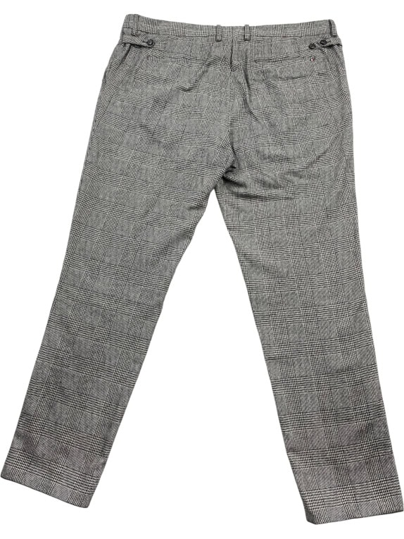 Tommy Hilfiger Tailored Pantaloni a quadri classici con logo grigi da uomo 56
