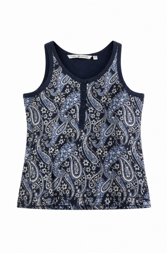TOMMY HILFIGER ΤΟΠ PAISLEY NAVY ΓΥΝΑΙΚΕΙΟ PRE OWNED M