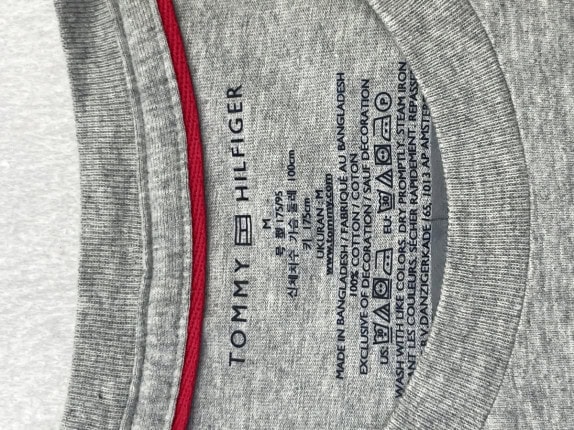 TOMMY HILFIGER TSHIRT MINIMAL GRIGIO UOMO PRE OWNED M