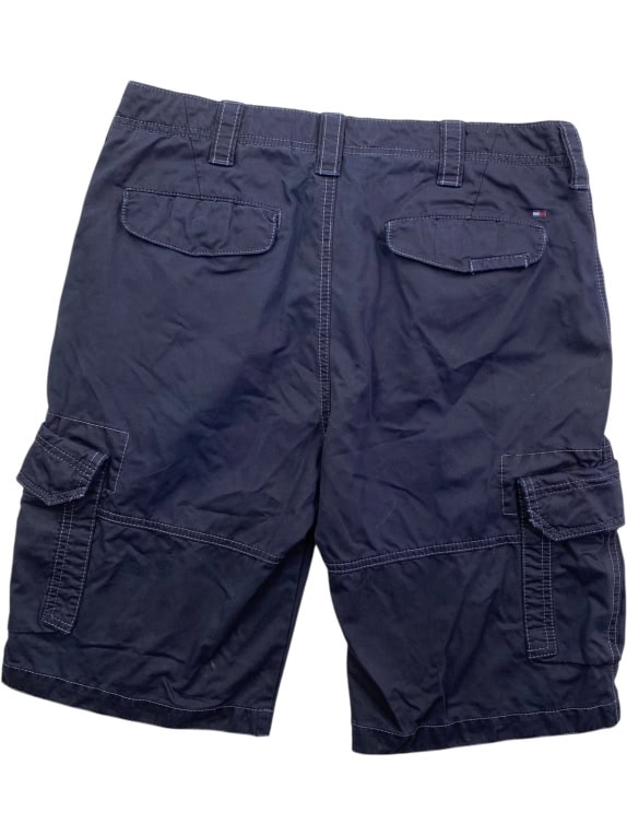 TOMMY HILFIGER Bermuda cargo con logo vintage blu navy da uomo taglia 30