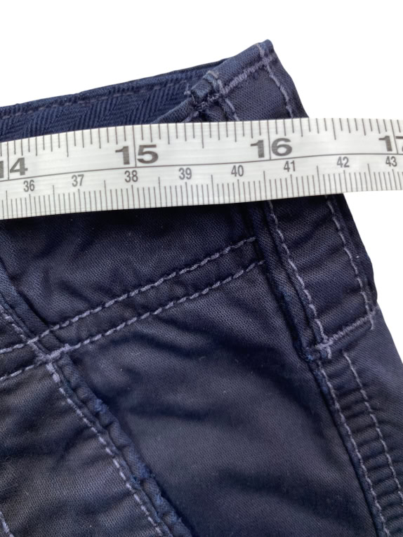 TOMMY HILFIGER Bermuda cargo con logo vintage blu navy da uomo taglia 30