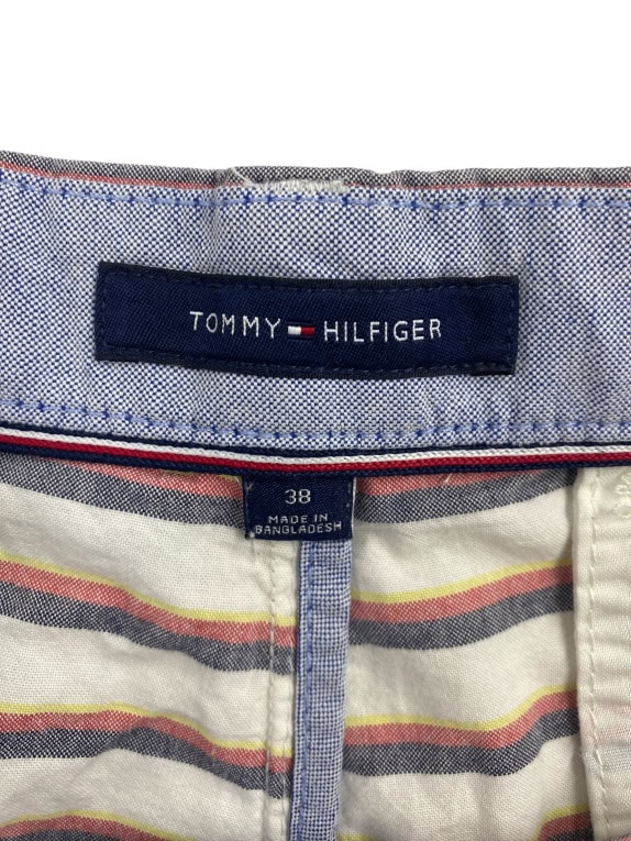 TOMMY HILFIGER Bermuda a righe con logo classico multicolore da uomo 38 (XXL)