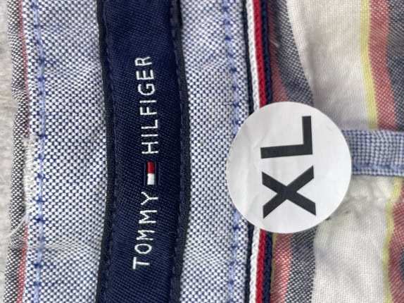 TOMMY HILFIGER BERMUDA A RIGHE BEIGE UOMO PRE OWNED XL
