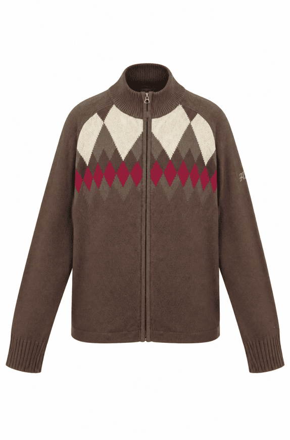 TOMMY HILFIGER 2003 ΖΑΚΕΤΑ ΠΛΕΚΤΗ ΑΡΓΑΙΛ ΚΑΦΕ ΑΝΤΡΙΚΟ PRE OWNED XL