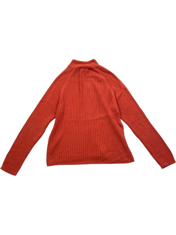TOMMY HILFIGER ΖΑΚΕΤΑ ΠΛΕΚΤΗ CASUAL ΜΕ ΜΙΚΡΟ ΛΟΓΟΤΥΠΟ ΠΟΡΤΟΚΑΛΙ