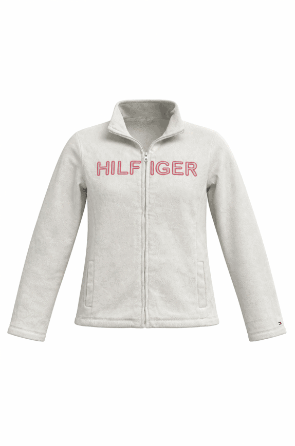 TOMMY HILFIGER ZIP HOODIE MINIMAL OFF WHITE ΓΥΝΑΙΚΕΙΟ PRE OWNED S