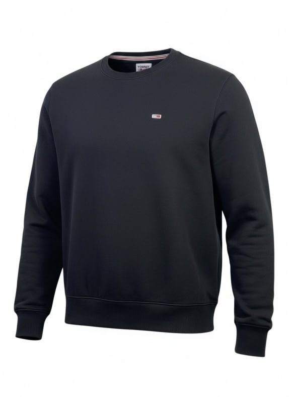 TOMMY JEANS FELPA CASUAL CON PICCOLO LOGO NERA DA UOMO S