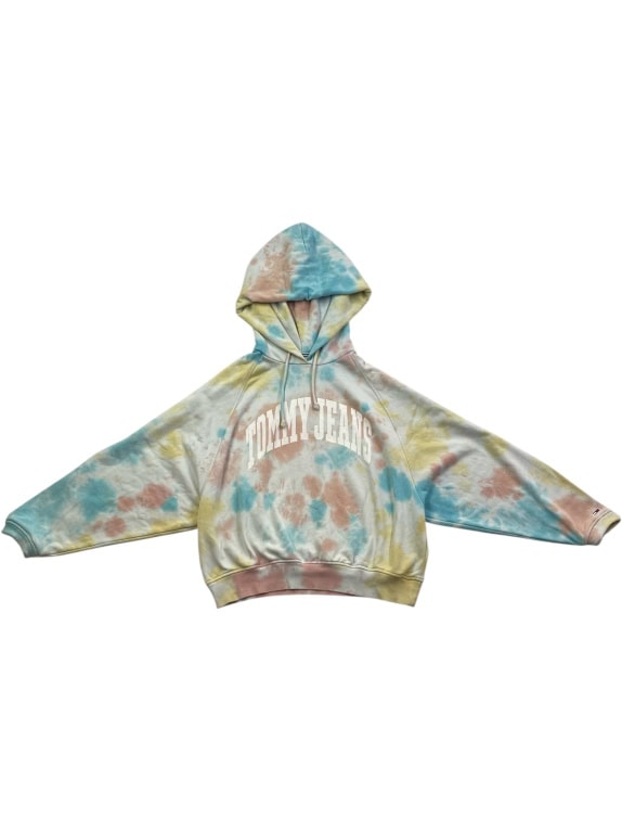 TOMMY JEANS ΦΟΥΤΕΡ ΜΕ ΚΟΥΚΟΥΛΑ RETRO TIE-DYE LOGO MULTICOLOR ΓΥΝΑΙΚΕΙΟ