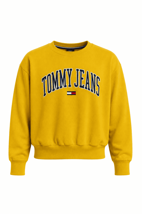 TOMMY JEANS SWEATSHIRT VINTAGE YELLOW MEN PRE OWNED M