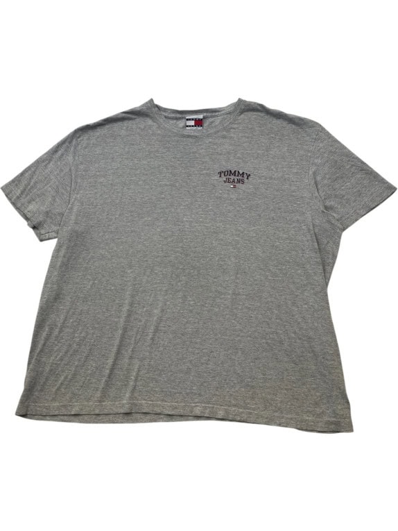 TOMMY JEANS GRAPHIC TEE HEATHER GREY MEN PRE OWNED XL