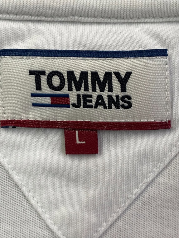 TOMMY JEANS GRAPHIC TEE MINIMAL OFF WHITE ΑΝΤΡΙΚΟ PRE OWNED L