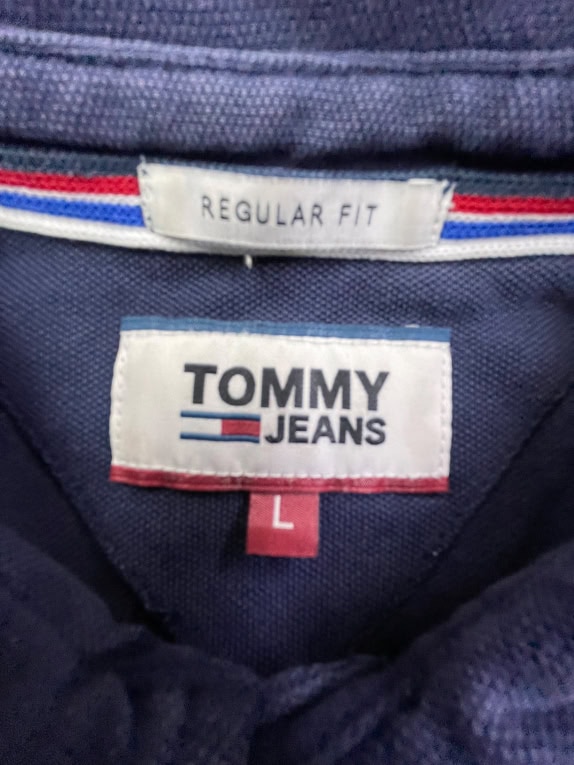 TOMMY JEANS ΜΠΛΟΥΖΑ POLO LOGO ΜΠΛΕ UNISEX L