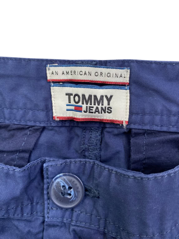 TOMMY JEANS Pantaloni chino casual con logo blu da uomo XS