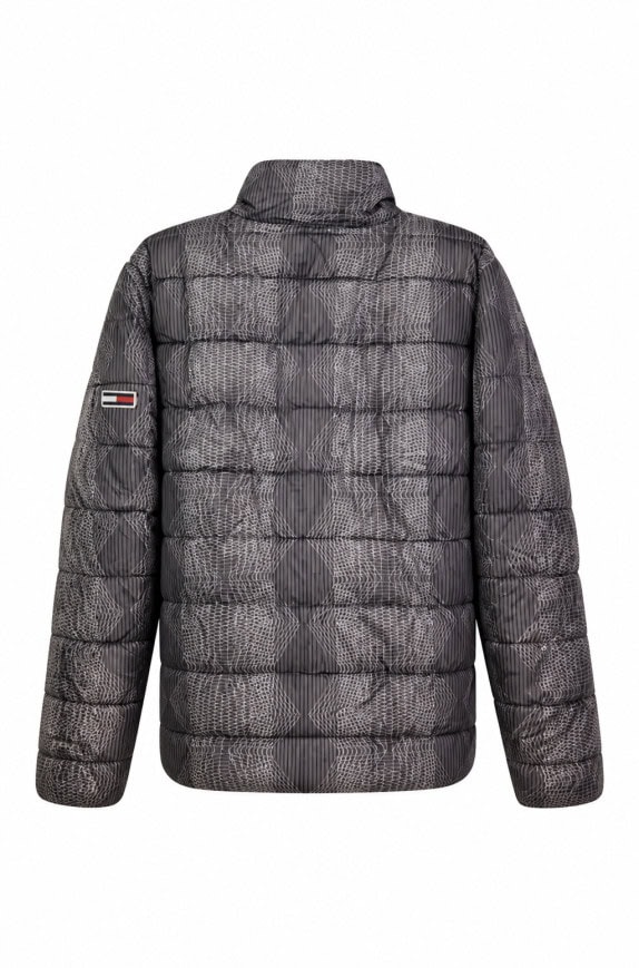 TOMMY JEANS PUFFER JACKET  GREY MEN PRE OWNED XL