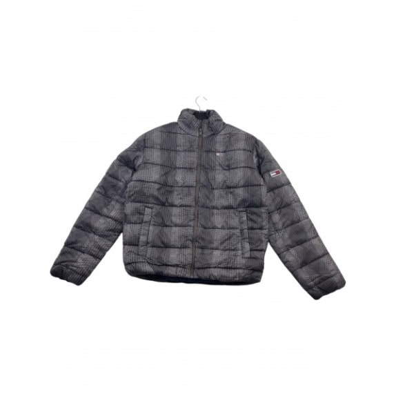 TOMMY JEANS Puffer Jacket Pattern Logo Γκρι Ανδρικό M