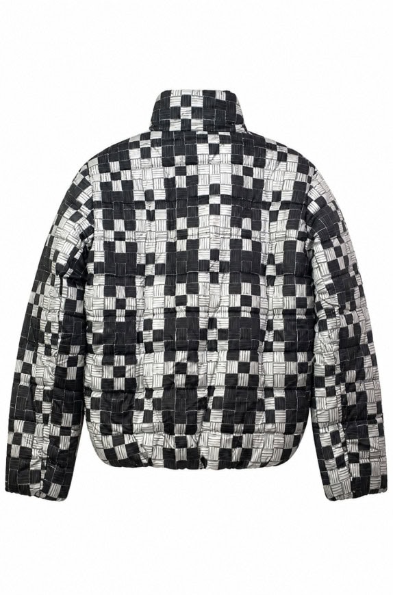 TOMMY JEANS PUFFER JACKET STREETWEAR BLACK GREY MENS PRE OWNED XL