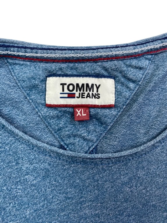 TOMMY JEANS T-SHIRT CASUAL ΚΕΝΤΗΜΕΝΟ ΛΟΓΟΤΥΠΟ ΜΠΛΕ ΜΕΛΑΝΖΕ ΑΝΔΡΙΚΟ XL