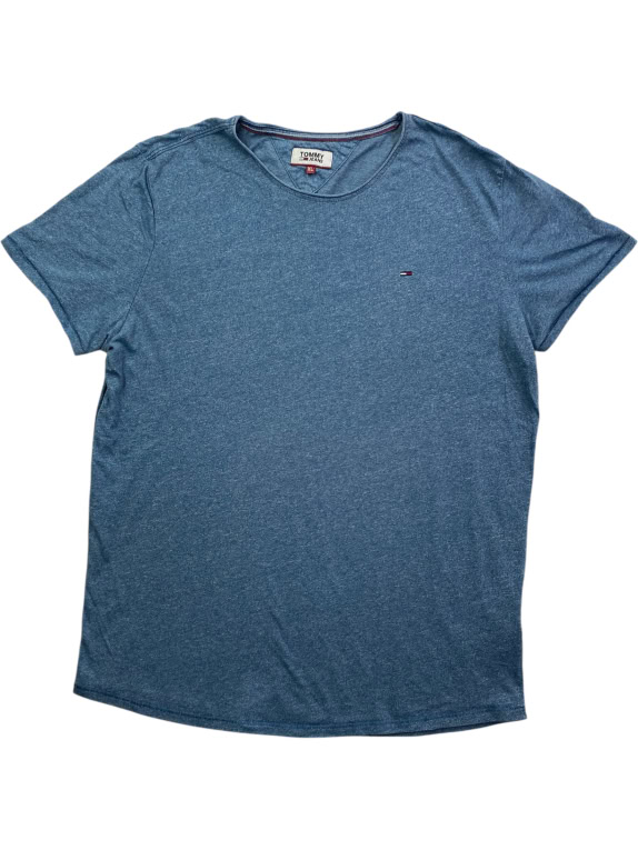 TOMMY JEANS T-SHIRT CASUAL ΚΕΝΤΗΜΕΝΟ ΛΟΓΟΤΥΠΟ ΜΠΛΕ ΜΕΛΑΝΖΕ ΑΝΔΡΙΚΟ XL