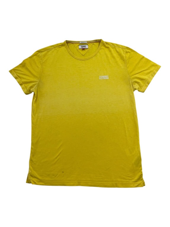 TOMMY JEANS T-Shirt CASUAL Με Κεντητό Λογότυπο ΚΙΤΡΙΝΟ MEΛΑΝΖΕ ΑΝΔΡΙΚΟ L