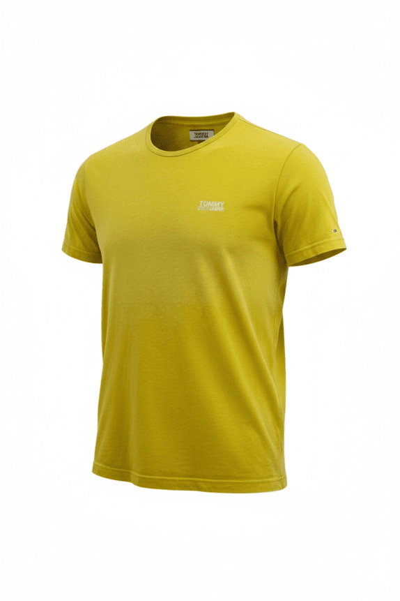 TOMMY JEANS T-Shirt CASUAL Με Κεντητό Λογότυπο ΚΙΤΡΙΝΟ MEΛΑΝΖΕ ΑΝΔΡΙΚΟ L