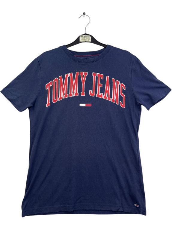 Tommy Jeans T-Shirt Blu con stampa logo Taglia S