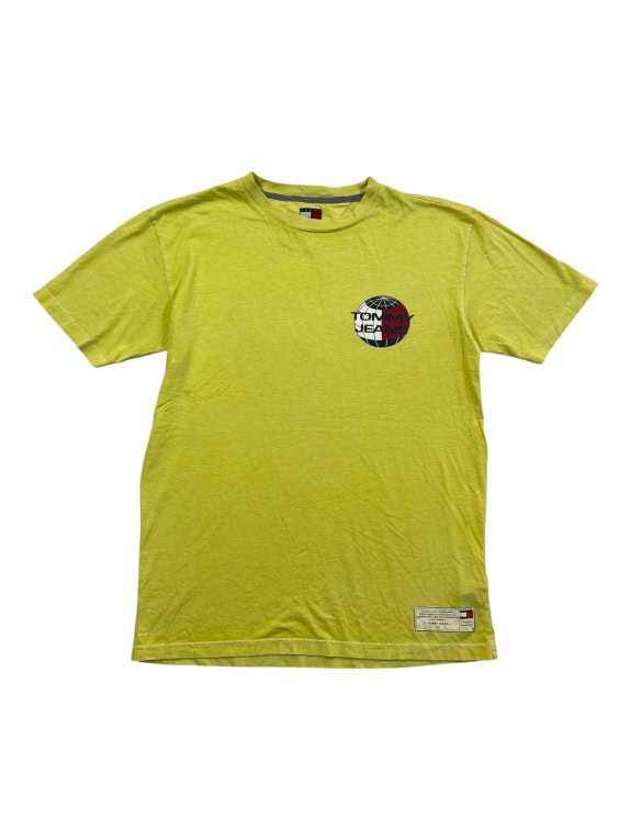 TOMMY JEANS T-SHIRT VINTAGE GLOBE LOGO ΚΙΤΡΙΝΟ ΑΝΔΡΙΚΟ S