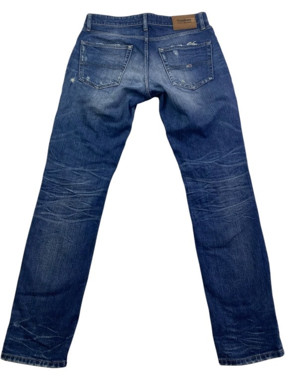 TOMMY JEANS JEANS DISTRESSED WASHED BLUE MEN PRE OWNED M