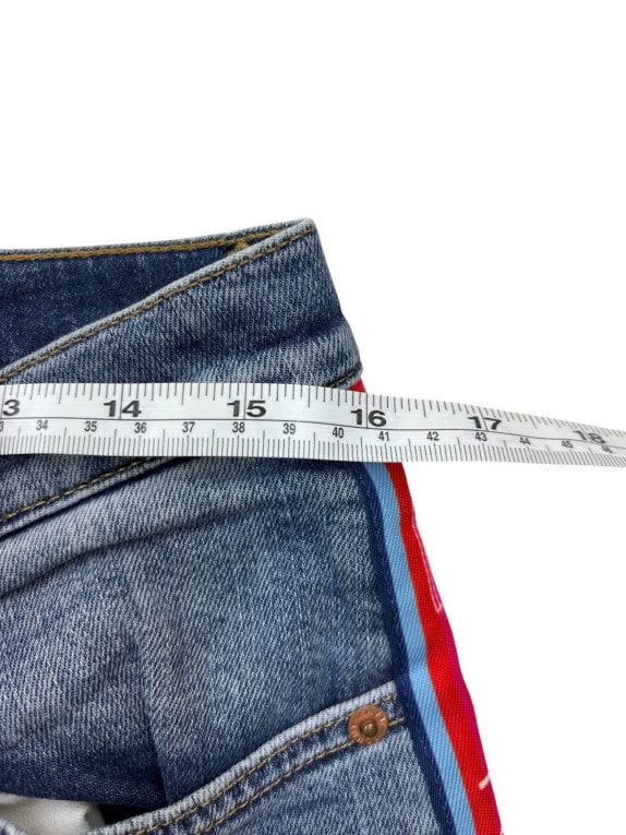 TOMMY JEANS DENIM PANTS RACING BLUE WOMENS PRE OWNED S