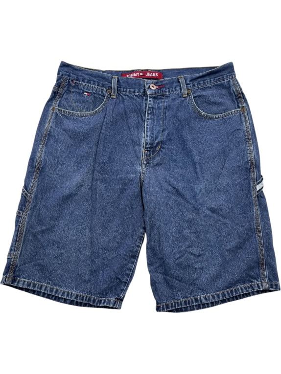 TOMMY JEANS pantaloncini jeans stile carpenter anni \'90 blu unisex XL