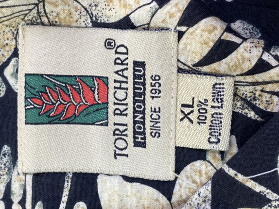 TORI RICHARD ΠΟΥΚΑΜΙΣΟ HAWAIIAN ΜΑΥΡΟ ΑΝΤΡΙΚΟ PRE OWNED XL