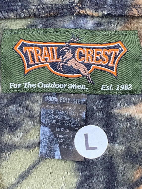 TRAIL CREST ΖΑΚΕΤΑ FLEECE ΜΕ ΚΟΥΚΟΥΛΑ OUTDOOR CAMO ΠΡΑΣΙΝΟ ΚΑΦΕ ΑΝΤΡΙΚΟ PRE OWNED L