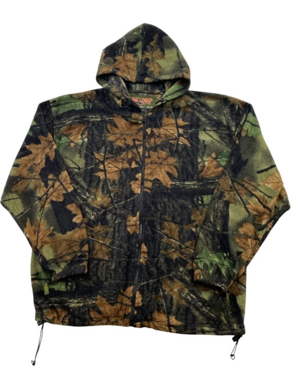 TRAIL CREST ΖΑΚΕΤΑ FLEECE ΜΕ ΚΟΥΚΟΥΛΑ OUTDOOR CAMO ΠΡΑΣΙΝΟ ΚΑΦΕ ΑΝΤΡΙΚΟ PRE OWNED L