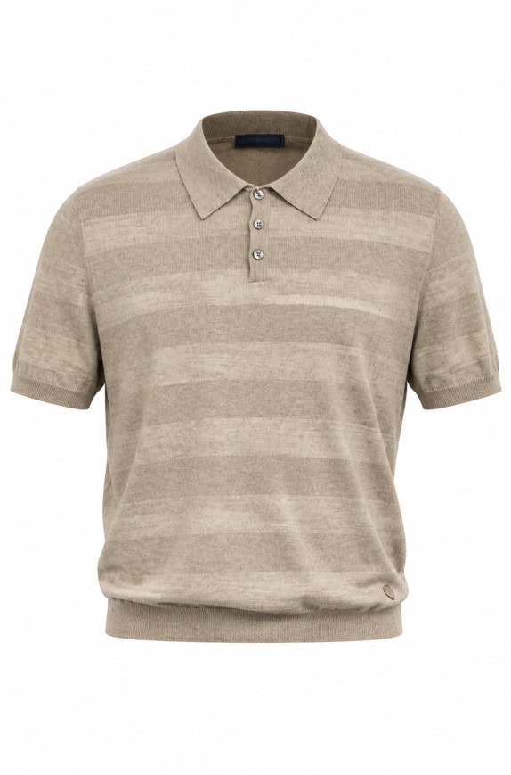 TRU TRUSSARDI ΠΟΛΟ SHIRT MINIMAL ΜΠΕΖ ΑΝΤΡΙΚΟ PRE OWNED S