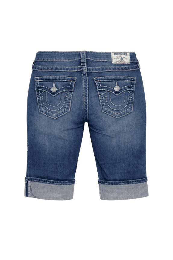 TRUE RELIGION CUTOFF DENIM SHORTS VINTAGE BLUE ΑΝΤΡΙΚΟ PRE OWNED M