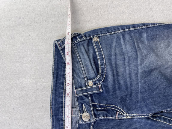 TRUE RELIGION CUTOFF DENIM SHORTS VINTAGE BLUE ΑΝΤΡΙΚΟ PRE OWNED M
