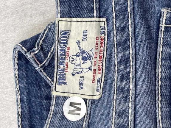 TRUE RELIGION CUTOFF DENIM SHORTS VINTAGE BLUE ΑΝΤΡΙΚΟ PRE OWNED M