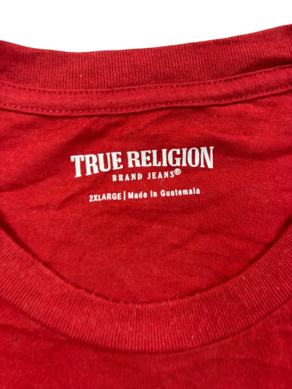 TRUE RELIGION BUDDHA LOGO T-SHIRT RED UNISEX 2XL