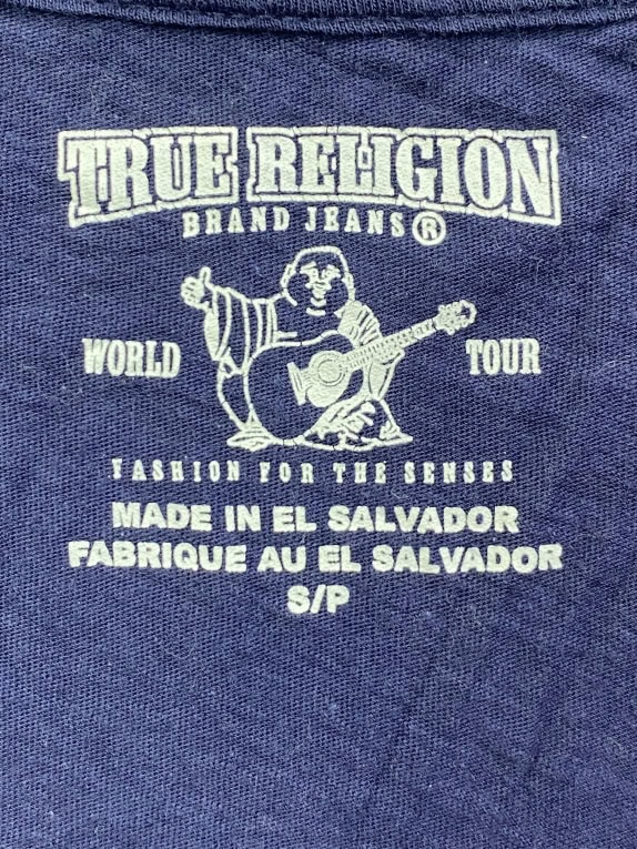 TRUE RELIGION T-SHIRT UNIVERSITY BIG LOGO ΜΠΛΕ ΓΥΝΑΙΚΕΙΟ S