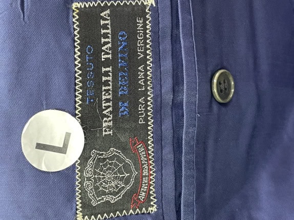 90s FRATELLI TALLIA SET CLASSICO BLU UOMO PRE OWNED L